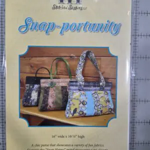 Catalog cover featuring Snap-morning handbags with floral designs.