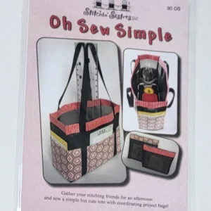 Sewing tote pattern package with illustrations.